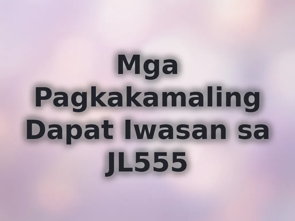 Mga pagkakamali ng baguhan